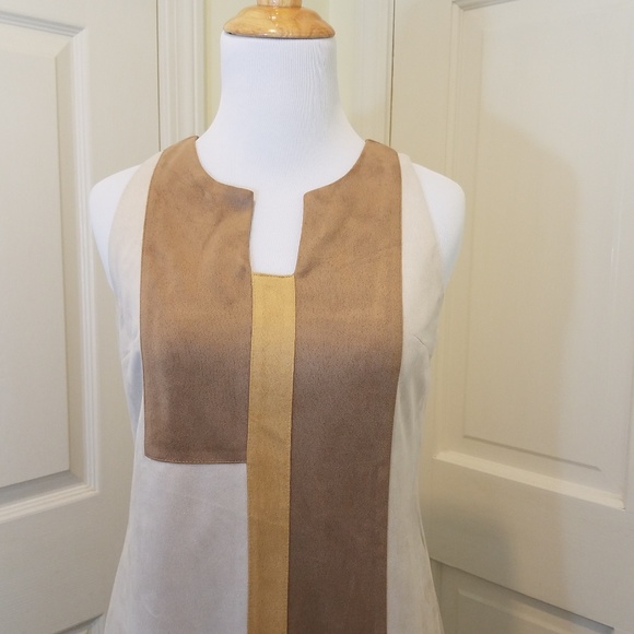 CATO FAUX SUEDE COLOR BLOCK DRESS 🔥🔥🔥 - Picture 3 of 4